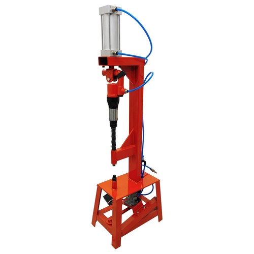 Pneumatic brake shoe riveting - brake,
